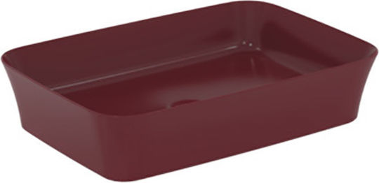 Ideal Standard Ipalyss Επικαθήμενος Νιπτήρας Πορσελάνης 55x38x12.5cm Pomegranate