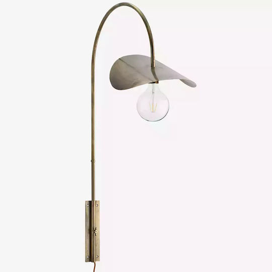 Madam Stoltz Vintage Lamp Wall Socket with Socket E27 and Switch Silver 66x66x103cm