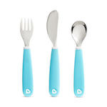 Munchkin Baby Cutlery Set Splash made of Metal for 18+ months Light Blue 3pcs