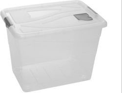 Hega Hogar Plastic Storage Box with Lid Transparent 61x44x46cm