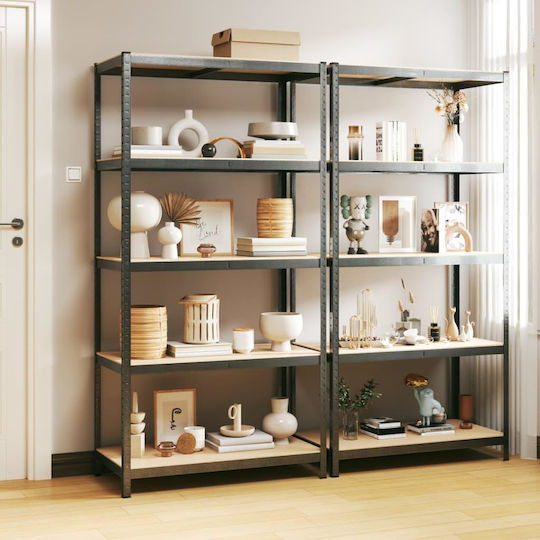 vidaXL Dexions 90x45x180cm With 5 Shelves Total Load Capacity 1325kg 5 Pieces
