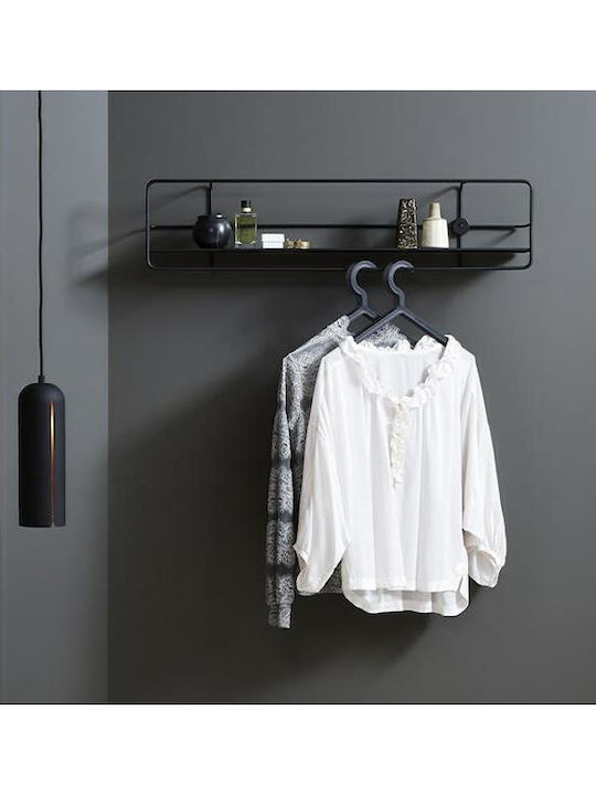Next Montat pe perete Raft Baie Metal 90x13.5x21cm Neagră