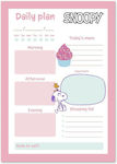 Grupo Erik Snoopy Daily Planner Agenda Pink 14x20cm