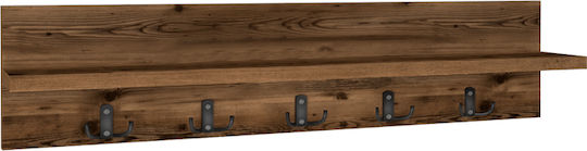 Megapap Industrielle Wandhalterung Hölzernes Räuchernussbaum 10 Haken 80x11x18cm Megapap Industrielle Wandhalterung Hölzernes Räuchernussbaum 10 Haken 80x11x18cm