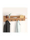 Megapap Wall Hanger Kery Wooden 10 Hooks Pine Oak 80x18x11cm
