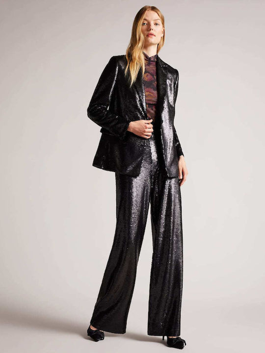Ted Baker Millei Blazer pentru femei Sacou Negru cu paiete