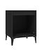 Wooden Bedside Table Black 40x35x50cm