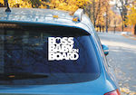 Σήμα Baby on Board με Αυτοκόλλητο Baby Boss Λευκό