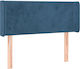 vidaXL LED Bed Headboard Fabric Dark Blue 103x88 cm