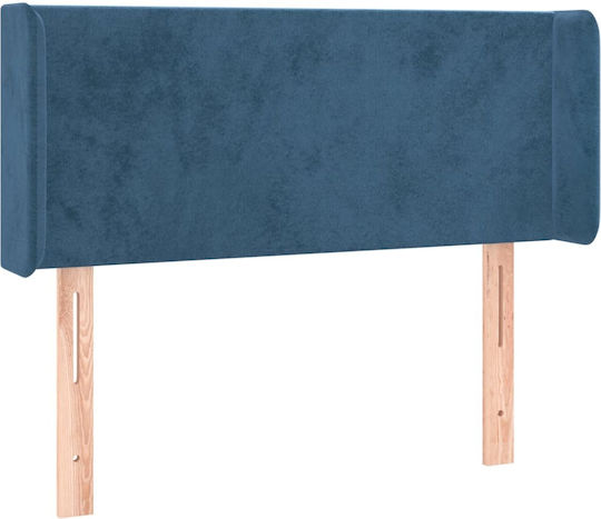 vidaXL LED Bed Headboard Fabric Dark Blue 103x88 cm
