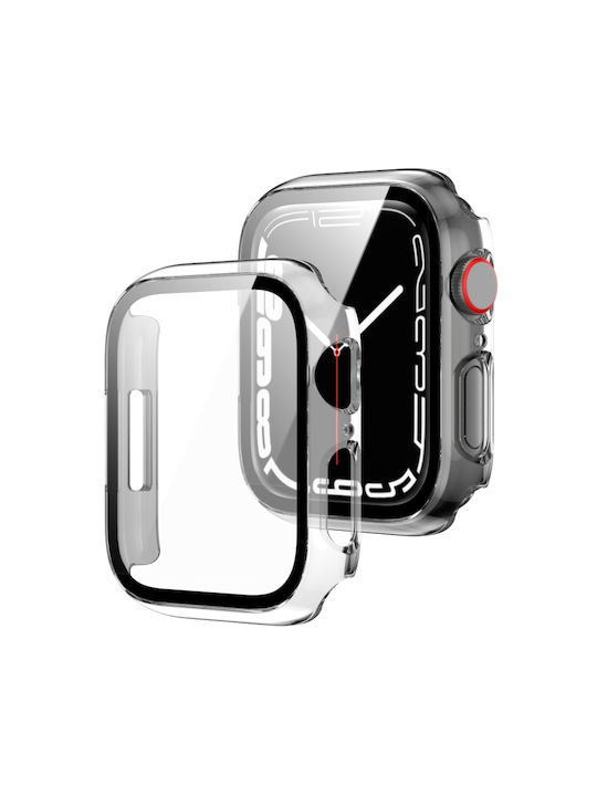 2-in-1 Plastic Case with Glass in Transparent color for Apple Watch 38mm