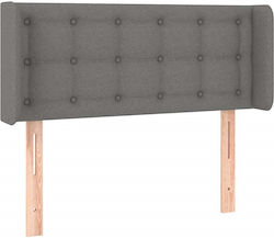 vidaXL LED Bed Headboard Fabric Dark Grey 103x88cm