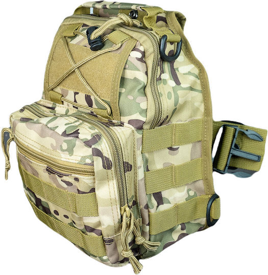 Woodland One Strap Mijo Military Backpack Multicam Camouflage Woodland 10L