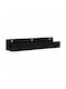 Shelves Wall Black 2pcs 50x12x9cm