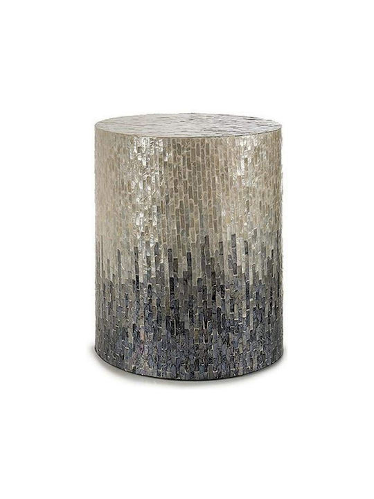 Stool For Living Room Metallic Gray 40x40x46cm