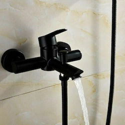 7453367-009 Mixing Bathtub Shower Faucet Complete Set Black