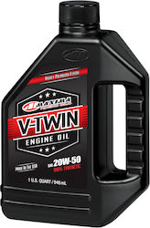 Maxima Racing Oils V-Twin Synthetic Motorcycle Oil for Four-Stroke Engines 20W-50 946ml