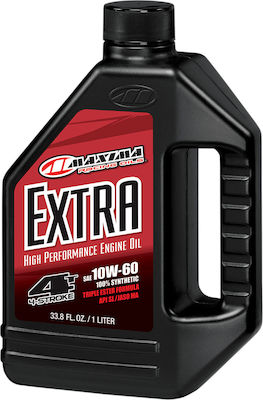 Maxima Racing Oils Extra Synthetic Motorcycle Oil for Four-Stroke Engines 10W-60 1lt