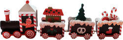 Christmas Wood Train Figure Multicolour 20x5cm