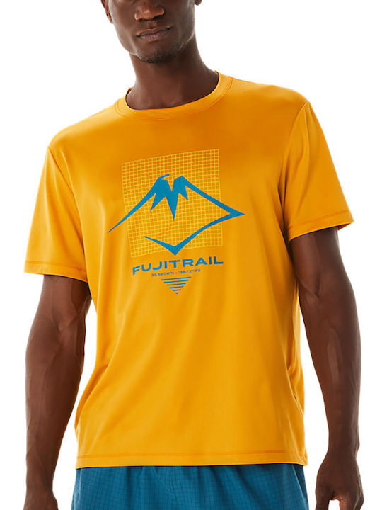 ASICS Men's Athletic T-shirt Short Sleeve Yellow