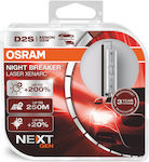 Osram Lamps Car Xenarc Night Breaker Laser D2S Xenon 12-24V 2pcs