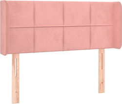 vidaXL LED Bed Headboard Fabric Pink 103x88cm
