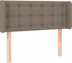vidaXL LED Bed Headboard Fabric Taupe 103x88cm