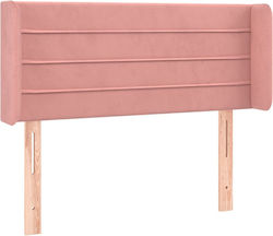 vidaXL LED Bed Headboard Fabric Pink 103x88cm