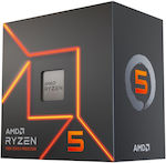 AMD Ryzen 5 7600 3.8GHz Επεξεργαστής 6 Πυρήνων για Socket AM5 σε Κουτί με Ψύκτρα