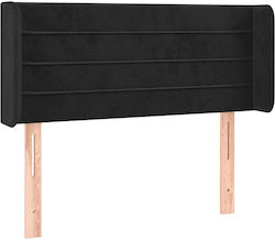 vidaXL LED Fabric Bed Headboard Black 103x88cm