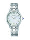 Seiko Γυναικείο Ρολόι 29mm Μπαταρίας με Ασημί Μεταλλικό Μπρασελέ