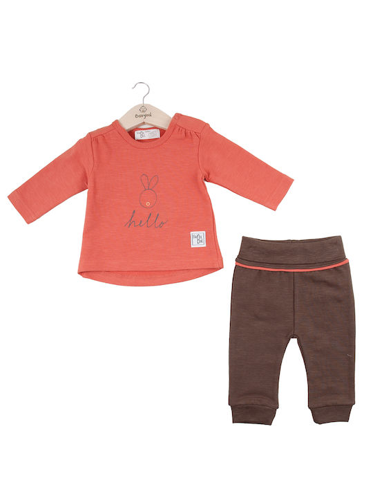 Babybol Kids Set with Pants Winter 2pcs Orange