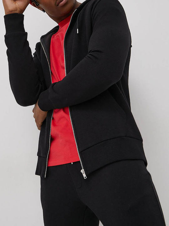 Sweatshirt Fleece with Hood Black