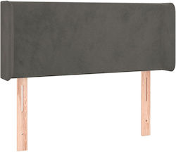 vidaXL LED Fabric Bed Headboard Dark Grey 103x88cm