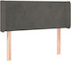 vidaXL LED Fabric Bed Headboard Dark Grey 103x88cm
