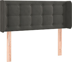 vidaXL LED Bed Headboard Fabric Dark Grey 103x88cm