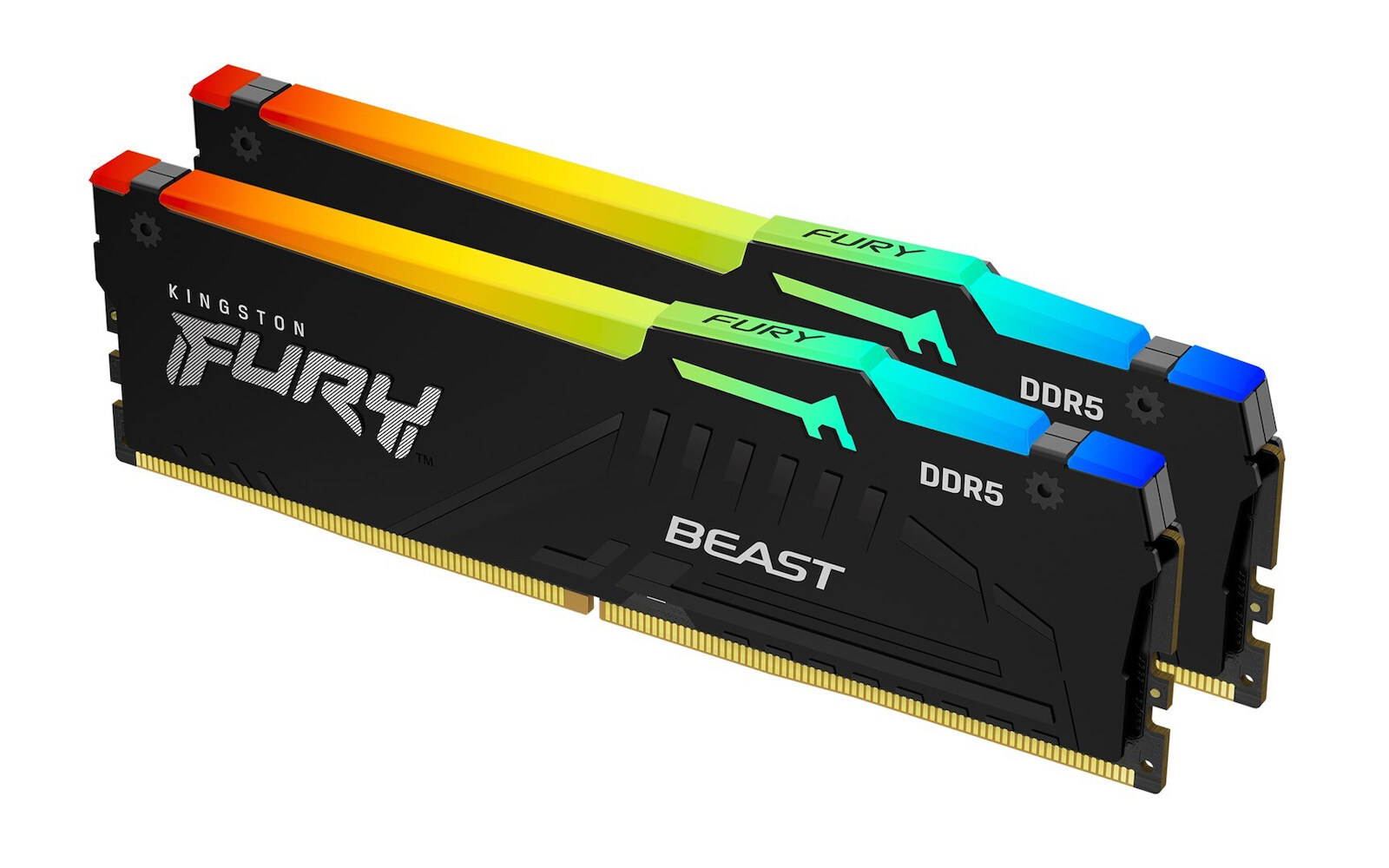 Kingston Fury Beast RGB DDR5 16GB RAM με 2x8GB Modules και Ταχύτητα 6000 για Desktop