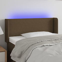 vidaXL LED Fabric Bed Headboard Dark Brown 103x...