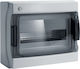Tablou electric Montat pe perete, Etanș, 1 Rând, 12 Elemente