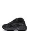 Asymmetrical Damen Chunky Sneakers Schwarz