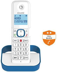 Alcatel F860 Cordless Phone with Speaker White / Blue