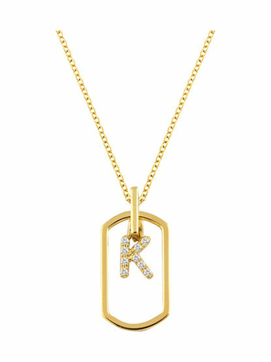 Ekan Колие Монограм от Злато 14K с Диамант