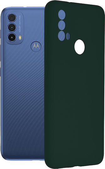 Techsuit Soft Edge Coperta din spate Silicon Verde închis (Motorola Moto E40, Moto E30)