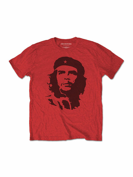 Pegasus Che Guevara Black on Red T-shirt Κόκκινο
