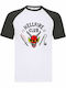 kirikoko Hellfire Club Logo Tricou cu imprimeu din vinil Stranger Things Alb Bumbac ST019