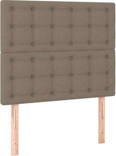 vidaXL Fabric Bed Headboard Taupe 100x128cm