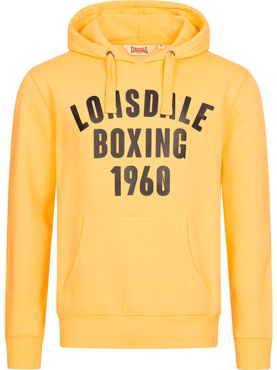 Lonsdale Buckhaven Φούτερ με Κουκούλα Κίτρινο