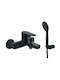 Viospiral Optima Mixing Bathtub Shower Faucet Complete Set Inox Black