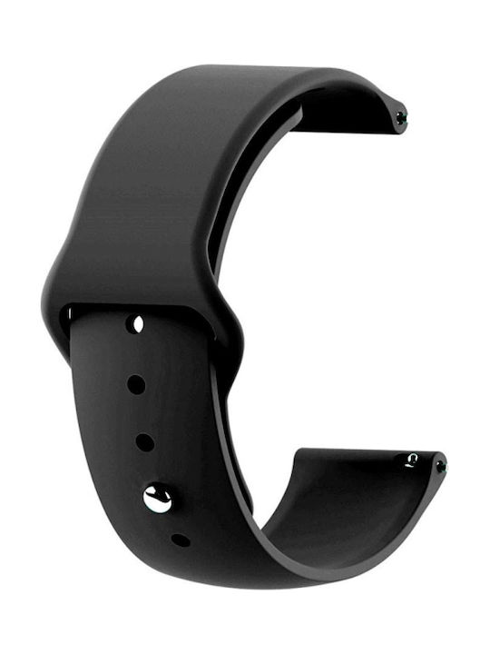 Armband Silikon mit Pin Schwarz (Forerunner 55/245/645 / Vivoactive 3/5/HR / Venu Sq 2)