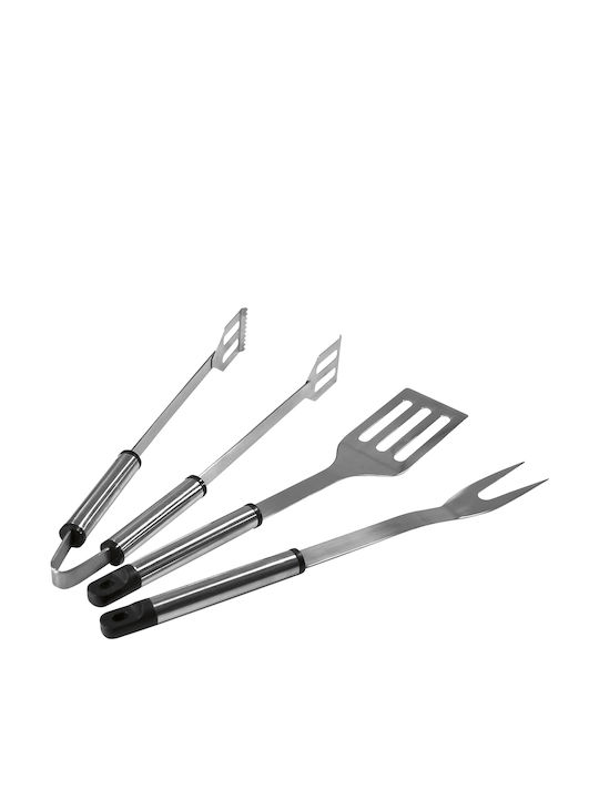 Lux Tools Set de 3 unelte BBQ cu Furculiță, Spatula și Pensete 4007873898877